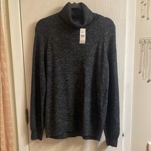 LOFT Dark Blue Cowl Turtleneck Sweater Soft Knit